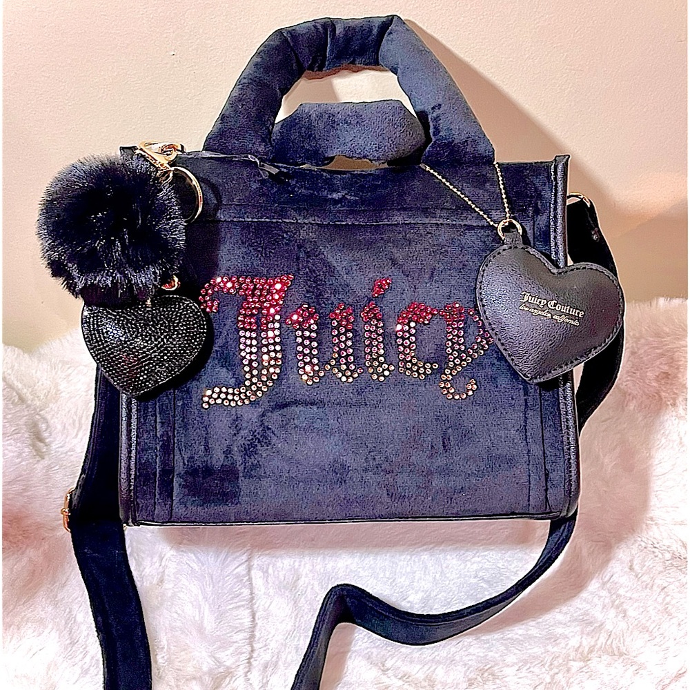 Juicy Couture Black Crossbody Bling Handbag